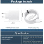 Chargeur 45W Super Charge Rapide pour Samsung Galaxy S25 Ultra,S24+,S24 Ultra,S23+,S23 Ultra, S22,A54,Z Fold5,Flip5,Fold6, Flip6