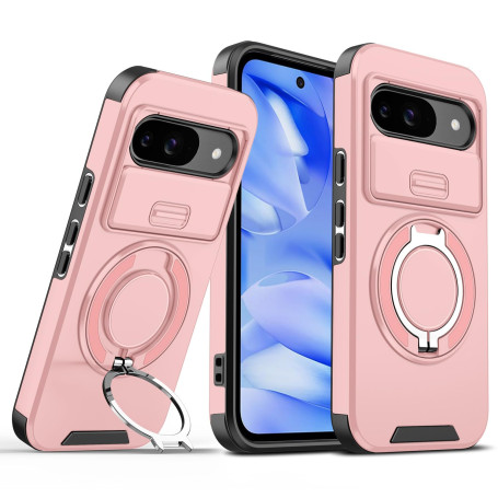 Keteen Coque pour Google Pixel 9, Magnétique Coque pour Google Pixel 9 Pro avec MagSafe avec 360 °Anneau Support & CaméRa Coulis