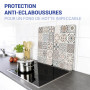 WENKO Plaque de Recouvrement Universelle Mod. Carreau, réglable en Hauteur pour Tout Type de cuisinière, Planche à découper et P