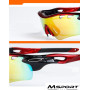 Lunettes de soleil vélo Lunettes de sport polarisées pour vélo de route et VTT, 5 verres colorés Anti-UV
