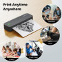 ByteCintia Imprimante Thermique A4, D80 Bluetooth Imprimante Portable sans Fil pour Le Voyage, Compatible avec Les Téléphones et