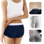 Lakpoau Boxer Femme Coton - Shorty Femme Shorts Caleçons Femmes Lot de 6 Boxer Sport Seamless Culotte Basics Shorties Calecon Sh