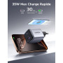UGREEN Nexode 35W Chargeur USB C Rapide iPhone 2 Ports GaN Prise Secteur Compatible avec iPhone 16 15 14 13 12 Plus Pro Max Pixe
