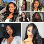 Closure Frontale 13x4 Ondule Transparent Swiss Lace Closure Cheveux Humain Body Wave Lace Frontal Closure Free Part Tissage Bres