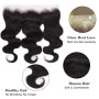 Closure Frontale 13x4 Ondule Transparent Swiss Lace Closure Cheveux Humain Body Wave Lace Frontal Closure Free Part Tissage Bres