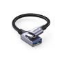 UGREEN Adaptateur USB C vers A 3.0 5Gbps OTG Câble Type-C Mâle vers Type-A Femelle Nylon Tressé Aluminium Compatible avec iPhone