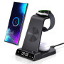 Chargeur Induction pour Samsung, Station de Charge 3 en 1 pour Samsung S25 Ultra/S25/S24 Ultra/S23/Z Flip 7/Z Flod 6, Chargeur s