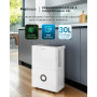 Pro Breeze Déshumidificateur Compresseur Connecté 30L/jour avec Application Smartphone, Wi-Fi, Drainage continu, Réservoir d'eau
