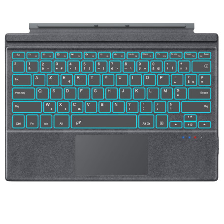 MoKo Clavier Français Compatible avec Microsoft Surface Pro 7 Plus/Pro 7/Pro 6/Pro 5/Pro 4/Pro 3, Clavier AZERTY Bluetooth avec