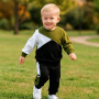 Fnaobai Enfant Petit Garçon Ensemble Sweatshirt Pantalon Sweatsuit d'Automne Manches longues Couleur Blocage Hiver Vêtements de 