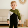 Fnaobai Enfant Petit Garçon Ensemble Sweatshirt Pantalon Sweatsuit d'Automne Manches longues Couleur Blocage Hiver Vêtements de 