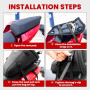 UBORSE Sacoche Moto Etanche Sac de Selle Moto Extensible 10 à 14L Sacs Arrière pour Motos avec Bandoulière et Poignée Sacs de Qu