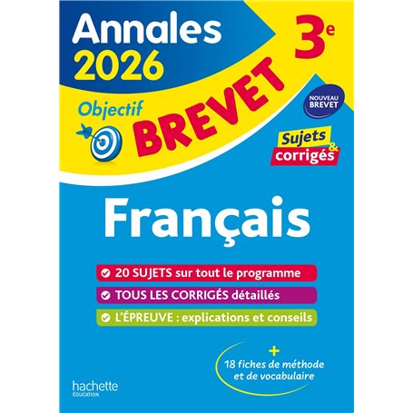 Annales Brevet 2026 - Français 3e - sujets et corrigés