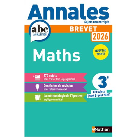 Annales Brevet Maths 2026 - NC