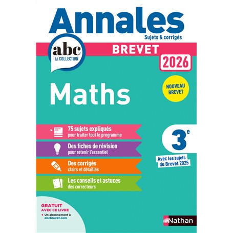 Annales Brevet 2026 Maths - Corrigé