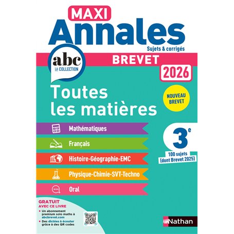 Maxi Annales Brevet 2026 - Corrigé