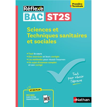 Guide Bac ST2S - Spécialité Sciences et Techniques Sanitaires et Sociales 1re/ Tle - Réflexe N° 8