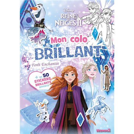 Disney La Reine des Neiges 2 - Mon colo brillant - Forêt Enchantée - + de 50 stickers brillants offerts