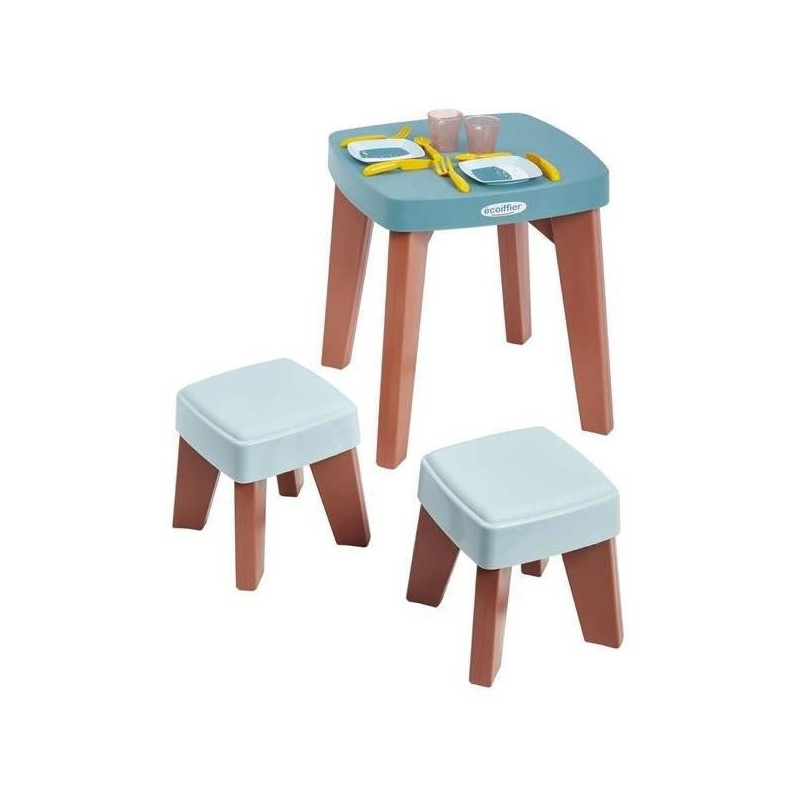 Table avec 2 chaises Ecoiffier Plastique Multicouleur (13 Pièces)