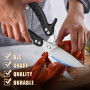 DRAGON RIOT Ciseaux à Volaille Détachables, Ciseaux de Cuisine à Dents de Requin, Ciseaux Cuisine Professionnel Multifonctions P