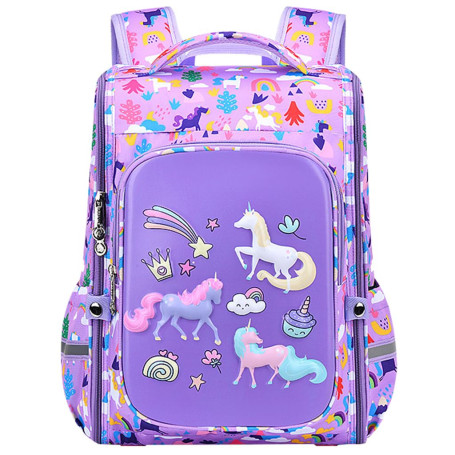 Hovkib Sac à Dos pour Enfants, Garçons Filles Sac à Dos Scolaire Sac d'école Primaire Étanche Cartables Étanche Licorne Sac à Do
