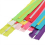 SHUNLI 10 Pièces Lot de Fermeture Eclair 30cm, 10 Couleurs Fermeture Eclair, Non séparables Résine Fermeture Eclairs pour la Cou