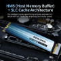 Ediloca EN870 SSD 4 to PCIe Gen4, NVMe M.2 2280, jusqu'à 7450 Mo/s, Disque SSD Interne, Cache SLC Dynamique, Compatible avec PS5