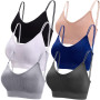 BQTQ 6 Pièces Soutien-Gorge à col en V rembourré sans Couture Bralette avec Rembourrage Amovible pour Femme
