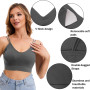 BQTQ 6 Pièces Soutien-Gorge à col en V rembourré sans Couture Bralette avec Rembourrage Amovible pour Femme