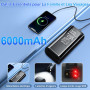 Gonfleur Pneus Voiture Sans Fil, Compresseur à Air Portatif, 150PSI 12V 6000mAh Mini Compresseur Portable avec Lumière LED, Voit