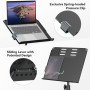 KDD Support Videoprojecteur -4 en 1 Pupitre Musique Pliable avec Bras à Ressort Trépied Ordinateur Portable Support Tablette ave