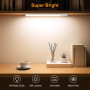 Gritin Lampe de Placard-84 LED Super Lumineuses, 26CM, 3 Couleurs&5 Luminosités, 4 Modes, Détecteur de Mouvement,Rechargeable 18