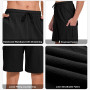 Atxnn Short Homme et Coton Lin Shorts Cargo d'été Taille Élastique Bermudas Pantalon Court Multipoche Cordon de Serrage