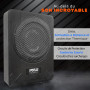 Pyle Caisson de Basse Voiture Amplifié 20 cm à Profil Bas - Système Subwoofer Actif Compact de 600 Watts, Enceinte Active sous S