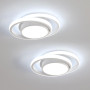 Comely 2 Pièces Plafonniers LED Moderne pour Chambre, Cuisine, Couloir, 32W 2350LM Luminaire Plafond, Rond Lampe LED Plafond, Bl