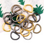 Swpeet Lot de 120 anneaux en D semi-circulaires en métal multi-usages pour sacs, bague, accessoires de bricolage (couleurs mélan