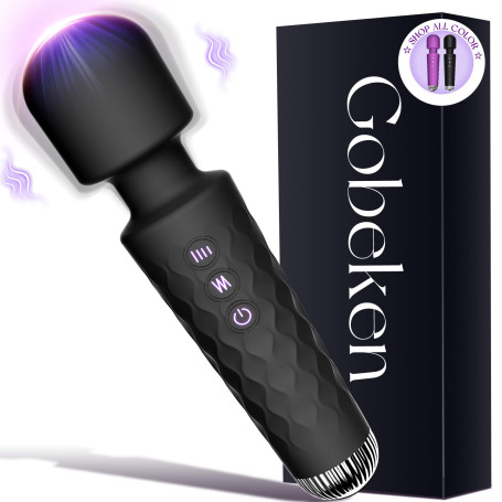 Gobeken Vibromasseur, femme clitoridien puissant 10 intensités Sex toýs femme 20 fréquences Gode vibro-masseur portable Vibroma