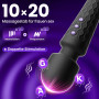 Gobeken Vibromasseur, femme clitoridien puissant 10 intensités Sex toýs femme 20 fréquences Gode vibro-masseur portable Vibroma