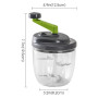 LULUWA Hachoir Manuel 900ml, Multi-oignons Déchiqueteuse de Légumes Avec 1 Mélangeur Cuisine Déchiqueteuse à L'ail Déchiqueteuse
