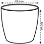ELHO Lot de 2 pots de fleur rond Brussels - 17 L - Ø 25,1 x H 23.2 cm - Noir