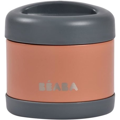 Thermo-portion - BEABA - 500 ml - Inox - Gris minéral / Terracotta