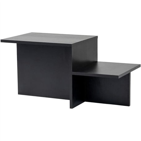 Table basse - HARMONY - Rectangulaire - Noir - 80 x 40 x 40 cm