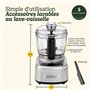 Hachoir électrique - CUISINART - ECH4E Mini Prep Pro - 250 W - 900 ml - Gris