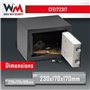 Coffre fort électronique - Work Men Security - CFE172317 - Dimensions extérieur 17 x 23 x 17 cm