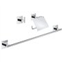 Set d'accessoires 3 en 1 - GROHE - 41124000 - Start Cube - Chromé