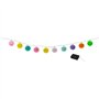 Guirlande lumineuse solaire - LUMISKY - MIMY COLORS SOLAR - 3.80 m - Boules de coton - 10 ampoules - LED blanc chaud