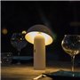 Lampe de table sans fil - LUMISKY - TOD WHITE - H28 cm - Tete orientable - LED blanc chaud