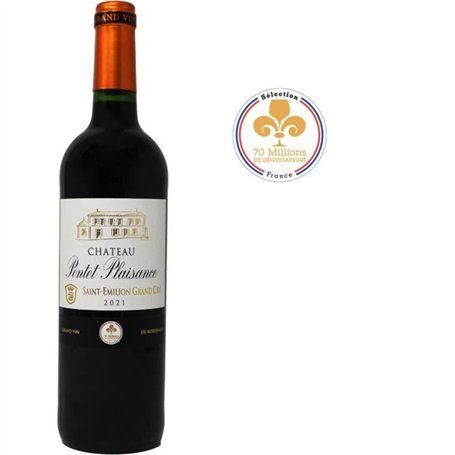 Château Pontet Plaisance 2021 Saint-Emilion Grand Cru - Vin rouge de Bordeaux