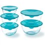 Lot de 5 jattes avec couvercle - PYREX - 1x 0