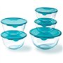 Lot de 5 jattes avec couvercle - PYREX - 2x 0